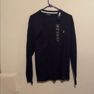 Polo sweatshirt navy blue